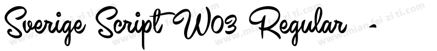 Sverige Script W03 Regular字体字体转换